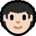 Windows系统里的男：肤色浅，卷发emoji表情