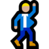 Windows系统里的男子舞蹈：中浅肤色emoji表情
