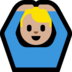 Windows系统里的做“好”手势的男人：中等浅肤色emoji表情