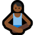 Windows系统里的打坐的男人：中黑肤色emoji表情