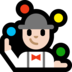 Windows系统里的男子杂耍：浅肤色emoji表情