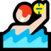 Windows系统里的男子水球：浅肤色emoji表情