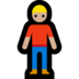 Windows系统里的男士站立：中浅肤色emoji表情