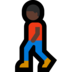 Windows系统里的行走的男人：深色肤色emoji表情