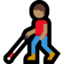 Windows系统里的拿拐杖的男人：中等肤色emoji表情