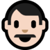 Windows系统里的男士：浅肤色emoji表情