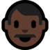 Windows系统里的男士：深色肤色emoji表情