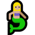 Windows系统里的美人鱼：中浅肤色emoji表情