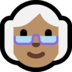 Windows系统里的老妇人：中等肤色emoji表情