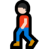 Windows系统里的行走的人：浅肤色emoji表情