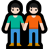 Windows系统里的手牵手：浅肤色emoji表情
