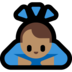 Windows系统里的鞠躬：中等肤色emoji表情