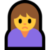 Windows系统里的皱眉的人emoji表情