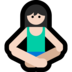 Windows系统里的打坐的 人：浅肤色emoji表情