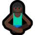 Windows系统里的打坐的人：深色肤色emoji表情