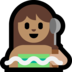 Windows系统里的潮湿房间的人：中等肤色emoji表情