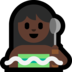 Windows系统里的潮湿房间的人：深色肤色emoji表情