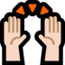 Windows系统里的举手：浅肤色emoji表情