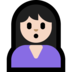 Windows系统里的人撅嘴：浅肤色emoji表情