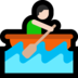 Windows系统里的划船人：浅肤色emoji表情