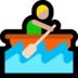 Windows系统里的划船人：中等浅肤色emoji表情
