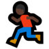 Windows系统里的跑步者：深色肤色emoji表情