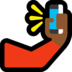 Windows系统里的自拍：中等深色肤色emoji表情