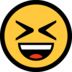 Windows系统里的咧嘴眯眼的脸emoji表情