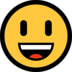 Windows系统里的大眼睛咧嘴笑着的脸emoji表情