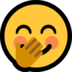 Windows系统里的手捂嘴的脸emoji表情