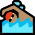 Windows系统里的游泳者：中等肤色emoji表情