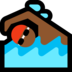 Windows系统里的游泳者：中黑肤色emoji表情
