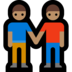 Windows系统里的男士牵手：中等肤色emoji表情