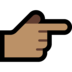 Windows系统里的指向右边的手：中等肤色emoji表情