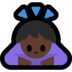Windows系统里的女人鞠躬：深色肤色emoji表情