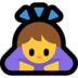 Windows系统里的女人鞠躬emoji表情