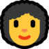 Windows系统里的女人：卷发emoji表情