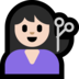 Windows系统里的女性理发：浅肤色emoji表情