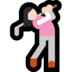 Windows系统里的女子高尔夫：浅肤色emoji表情