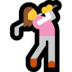 Windows系统里的女子高尔夫emoji表情