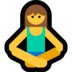Windows系统里的打坐的女人emoji表情