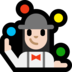 Windows系统里的女性杂耍：浅肤色emoji表情