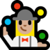 Windows系统里的女性杂耍：中等浅肤色emoji表情