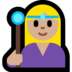 Windows系统里的女法师：中浅肤色emoji表情