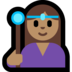 Windows系统里的女法师：中等肤色emoji表情