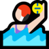 Windows系统里的女子水球：浅肤色emoji表情