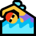 Windows系统里的女子游泳emoji表情