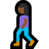 Windows系统里的行走的女人：中黑肤色emoji表情