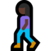 Windows系统里的行走的女人：深色肤色emoji表情