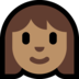 Windows系统里的女性：中等肤色emoji表情